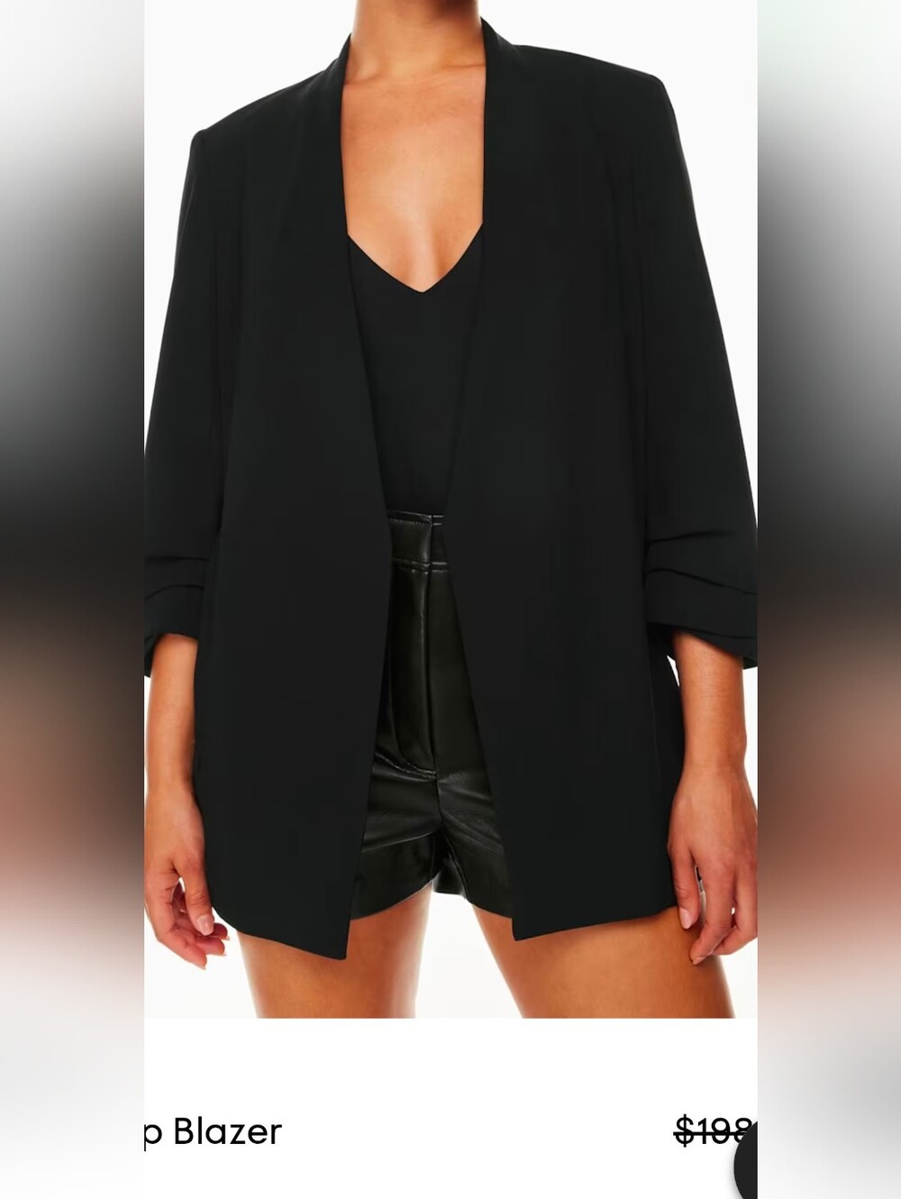 Babaton Arizona Black Power Hip Blazer Size 12